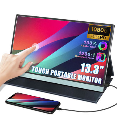 Lightweight 13.3inch 4k Portable Touchscreen Laptop Monitor 1080P Gaming