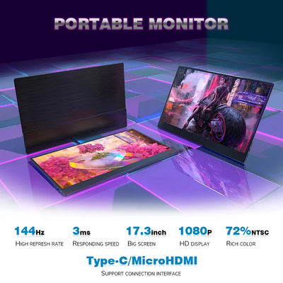 ODM IPS HDR 144hz Portable Gaming Display Mobile Monitor Type C 17.3inch