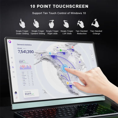 Travel FHD IPS Usb C Portable Monitor Touchscreen 13.3 Inch 10 Point For Laptop