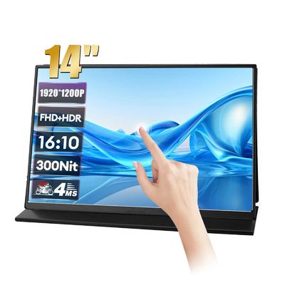 Wireless Portable LCD USB Monitor Touchscreen 1920x1200 14 Inch For PS4 PS5