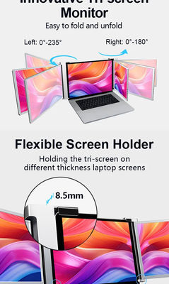 Wireless External Portable Triple Monitor Laptop Tri Screen Extender SRGB