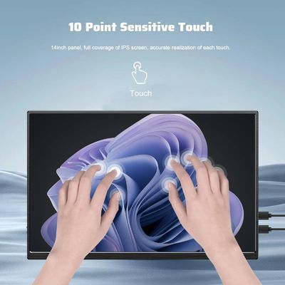 ODM 14" IPS 60Hz портативный монитор с сенсорным экраном для PS5 с соотношением сторон 16:10