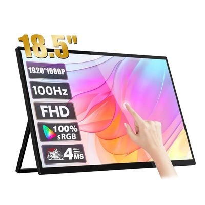 18.5" Travel Gaming External Touch Screen Monitor FHD IPS HDR Panel 300nit