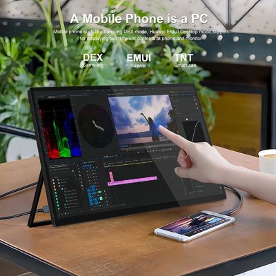 18.5" Travel Gaming External Touch Screen Monitor FHD IPS HDR Panel 300nit