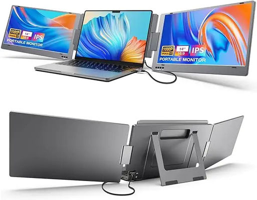 Ips HD 1080p Laptop à écran triple extender 14 pouces OEM