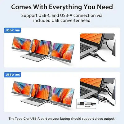 Ips HD 1080p Laptop à écran triple extender 14 pouces OEM