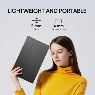 100% Color Gamut Touch 4K Portable External Monitor 15.6 Inch Built in Battery 10000mAh 600 Brightness