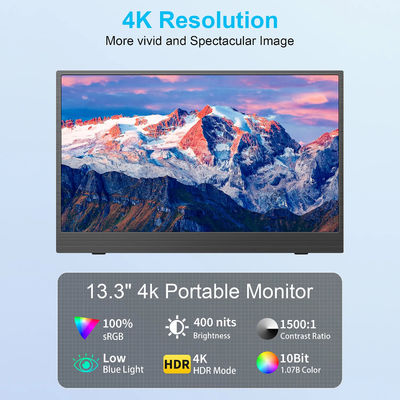 UHD IPS 4K Usb C Tablet External Display Portable Monitor Screen 17.3 Inch
