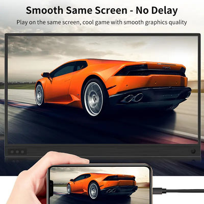 1920x1080 60Hz 144Hz Portable Monitor Eksternal Panel FHD Ultrathin Layar sentuh