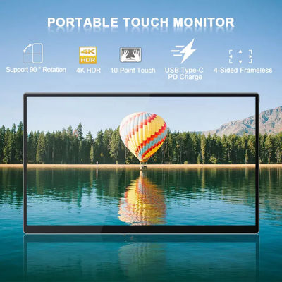 Patented Slim Bezel Laptop External Screen 15.6 Inch 4k Macbook Portable Monitor