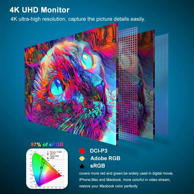 Patented Slim Bezel Laptop External Screen 15.6 Inch 4k Macbook Portable Monitor