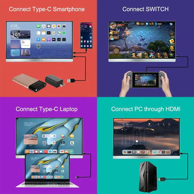 Full HD LCD 13.3inch Portable Monitor Dual Screen IPS Display 1920x1080