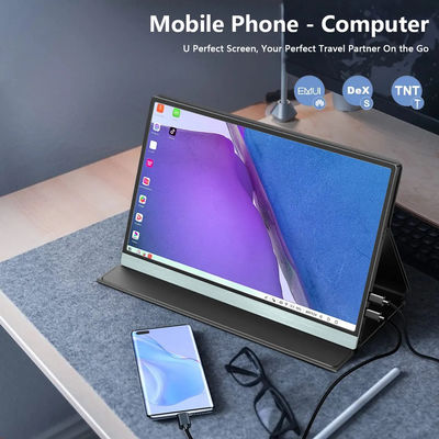 Layar sentuh Portable Travel LCD Monitor Extender HDMI 1920x1080 IPS Panel 14 Inch