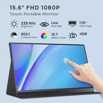 HD Mini 15.6 Inch FHD 1080P LCD Dual Screen Portable Monitor Type C For PC Phone PS5