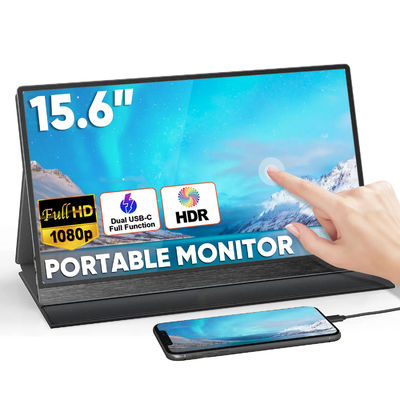 External Portable 2nd Monitor Battery Powered LCD Screen 1080P USB C HDR IPS Display