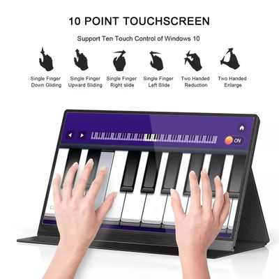 External Portable 2nd Monitor Battery Powered LCD Screen 1080P USB C HDR IPS Display