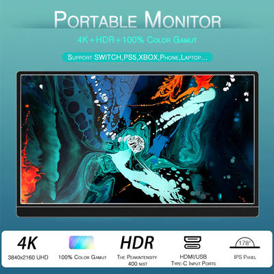 4K 15.6 Inch Type C USB Portable Laptop Screen Extender PC Travel LCD Monitor