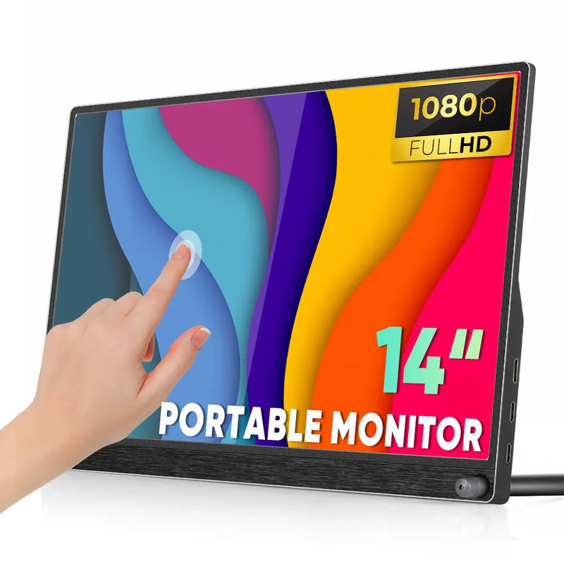 Mini HDMI Eksternal Laptop Portable Screen Extender Multi Monitor 14inch Untuk Gaming