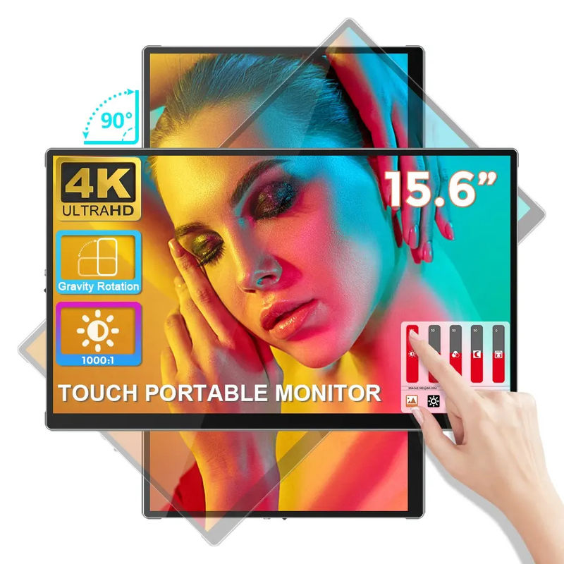 Patented Slim Bezel Laptop External Screen 15.6 Inch 4k Macbook Portable Monitor