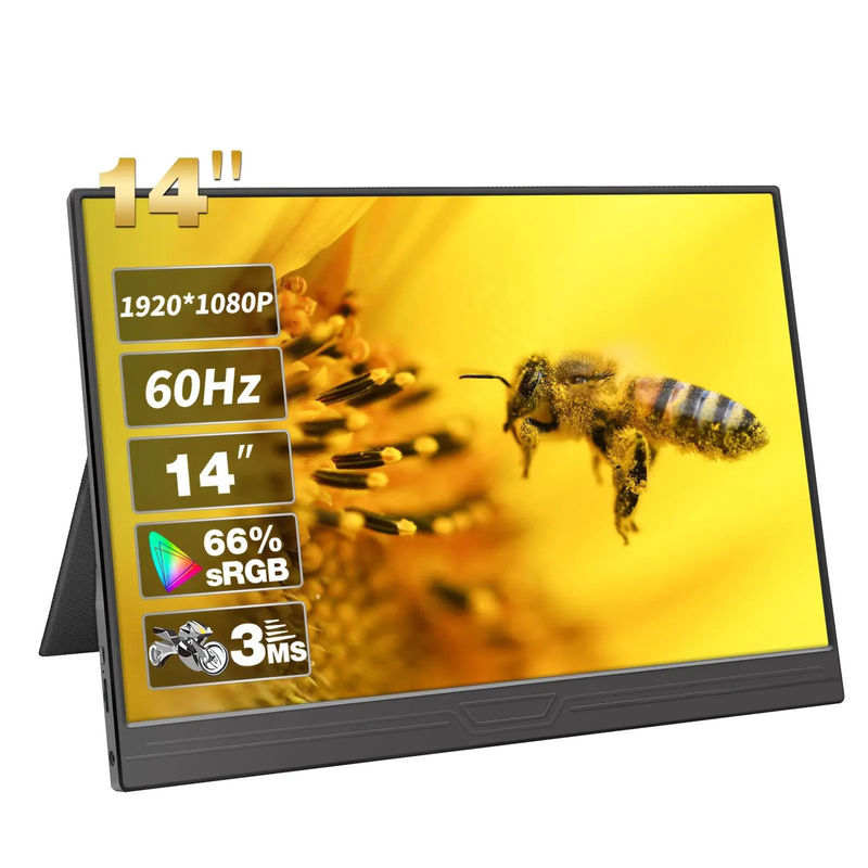 Superthin 14Inch IPS LCD Panel External Monitor For Android Tablet Xbox Type C