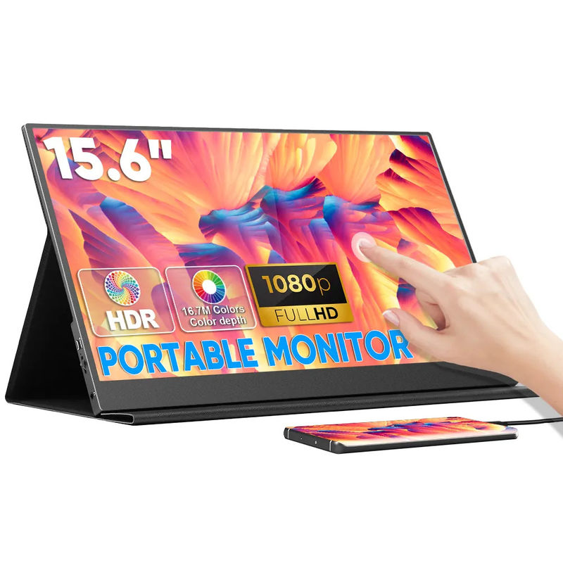 1080P USBC HDR 15.6inch Portable Monitor LCD Touchscreen External Display For Xbox
