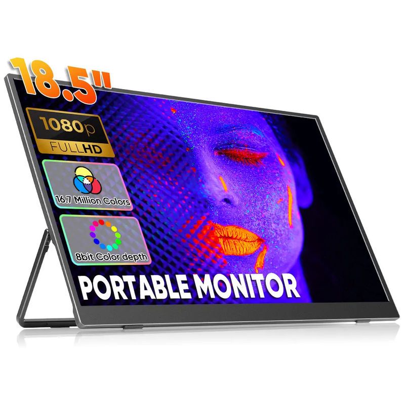Gaming Lightweight Portable PS5 Monitor 18.5 Inch 1080P FHD USBC With Kickstand